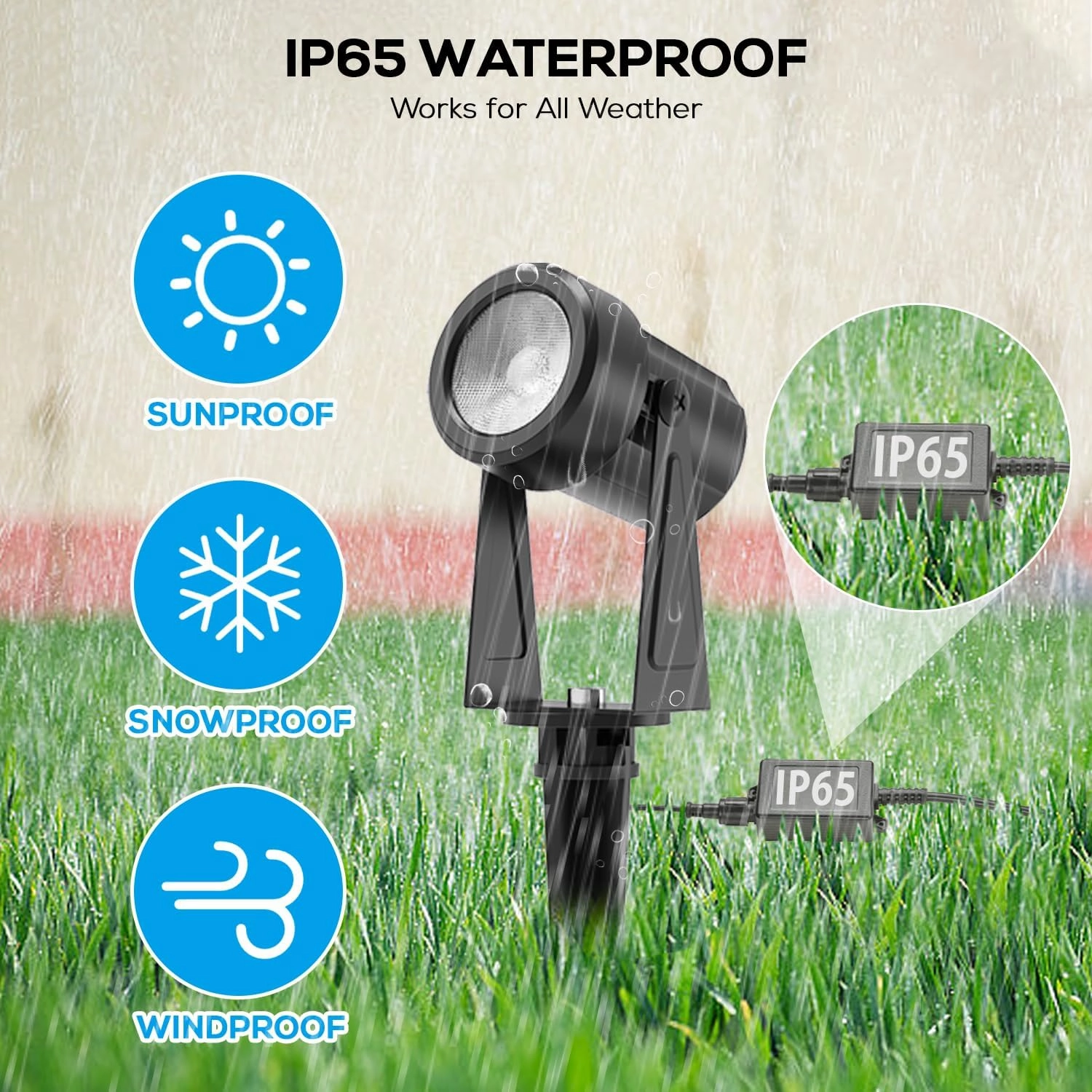 SUNTHIN Outdoor Landscape Lighting with Dusk to Dawn Sensor Controller, 10 Pack
