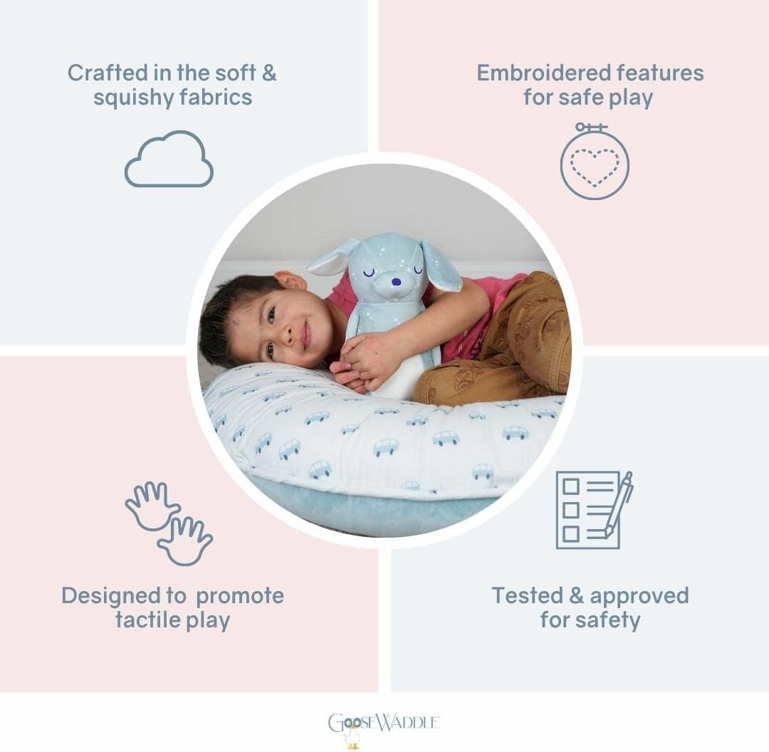 Super Soft Printed Plush Adorable Stuffed Animal for Kids, Baby Dolls, and Puppy Lovers for Playtime and Cuddles
