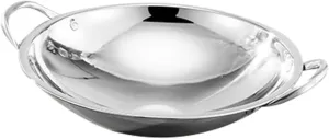 SUPVOX Stainless Steel Camping Pot -scald Handle Capacity Cooking Pan for Outdoor Use for Ramen Soups and Sauces and Easy to Clean