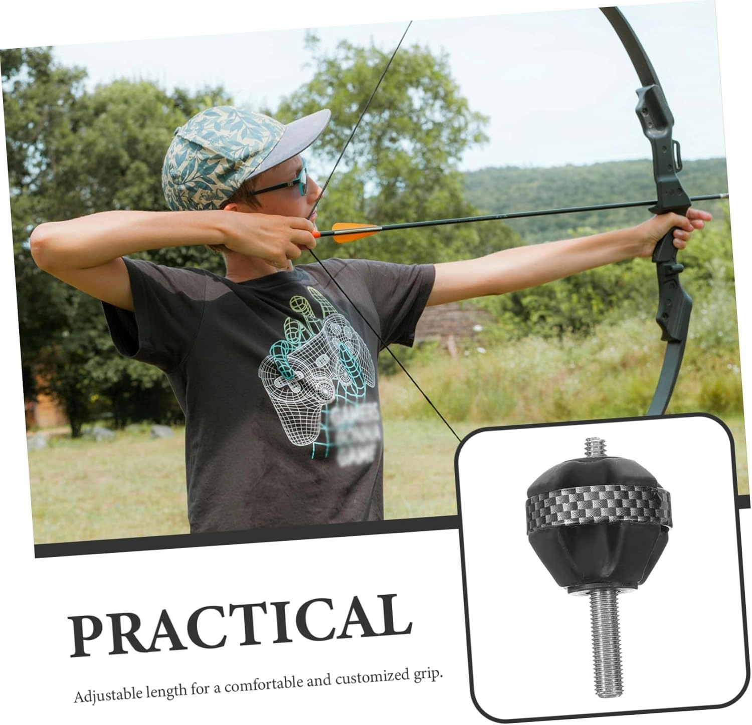 SUPVOX 2pcs Shock Absorbing Ball Archery Equipment Shock Absorber Rod Stabilizer Screw Archery Accessories Bow