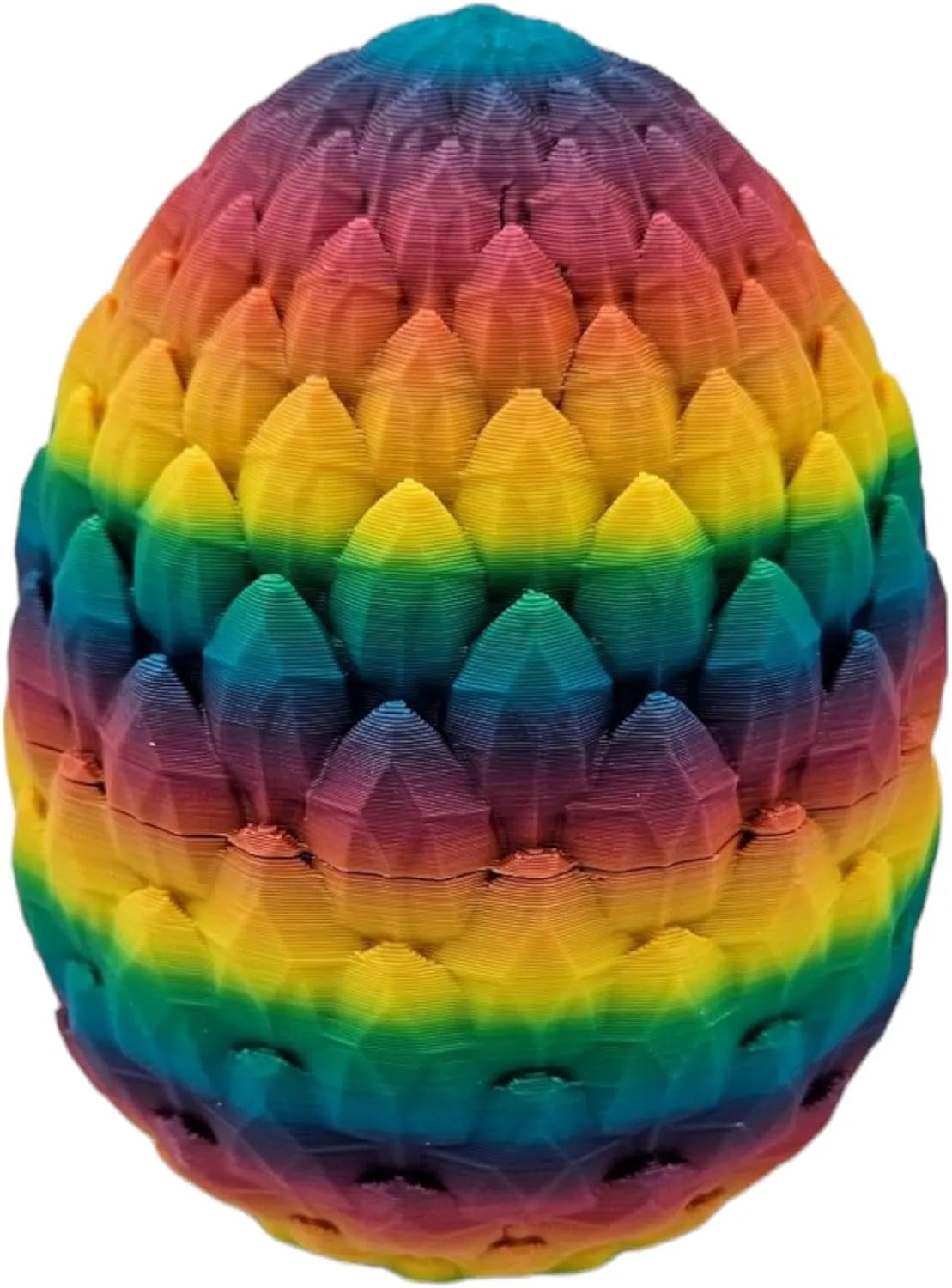 Surprise Dragon Egg Articulating Gemstone Dragon Fidget Figurine - 3D Printed Dragons Flexible ADHD, Autism, Relief Anxiety - Articulated Joints (Rainbow)