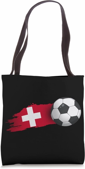 Switzerland Soccer Ball Tote Bag