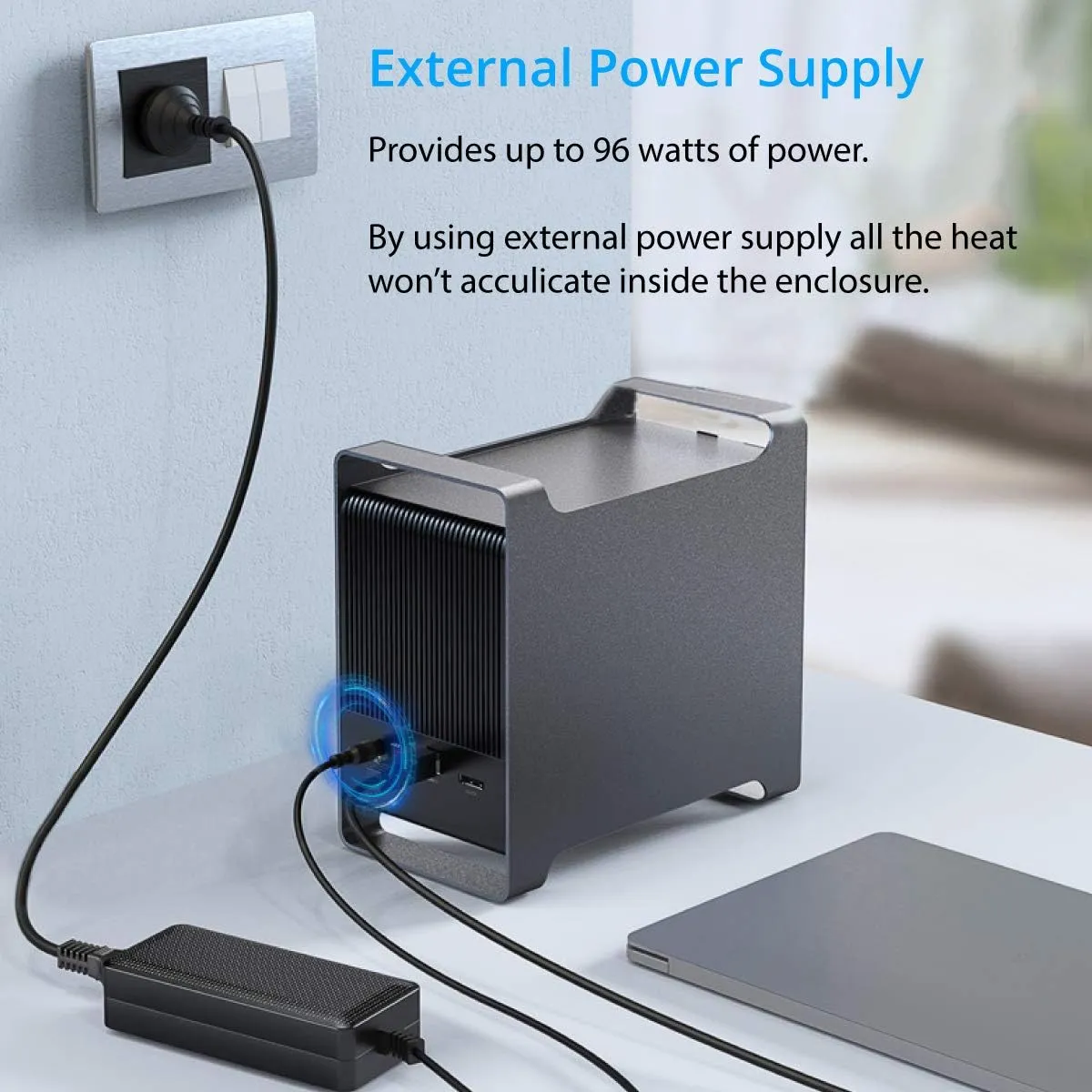 Syba 5 Bay 2.5" and 3.5" SATA HDD External USB 3.0 / eSATA RAID Hard Drive Enclosure - Support 80TB & RAID 0/1/5/10/JBOD Mode