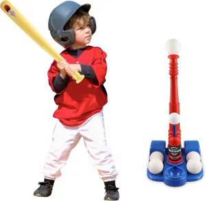 T Ball Sets for Kids, Toddlers, Baseball Tee Ball Set - Includes 6 Baseballs, A Baseball Launcher and an T Ball Stand for Kids 3-5 for Kids Toy Gifts for 3 Year Old Boys