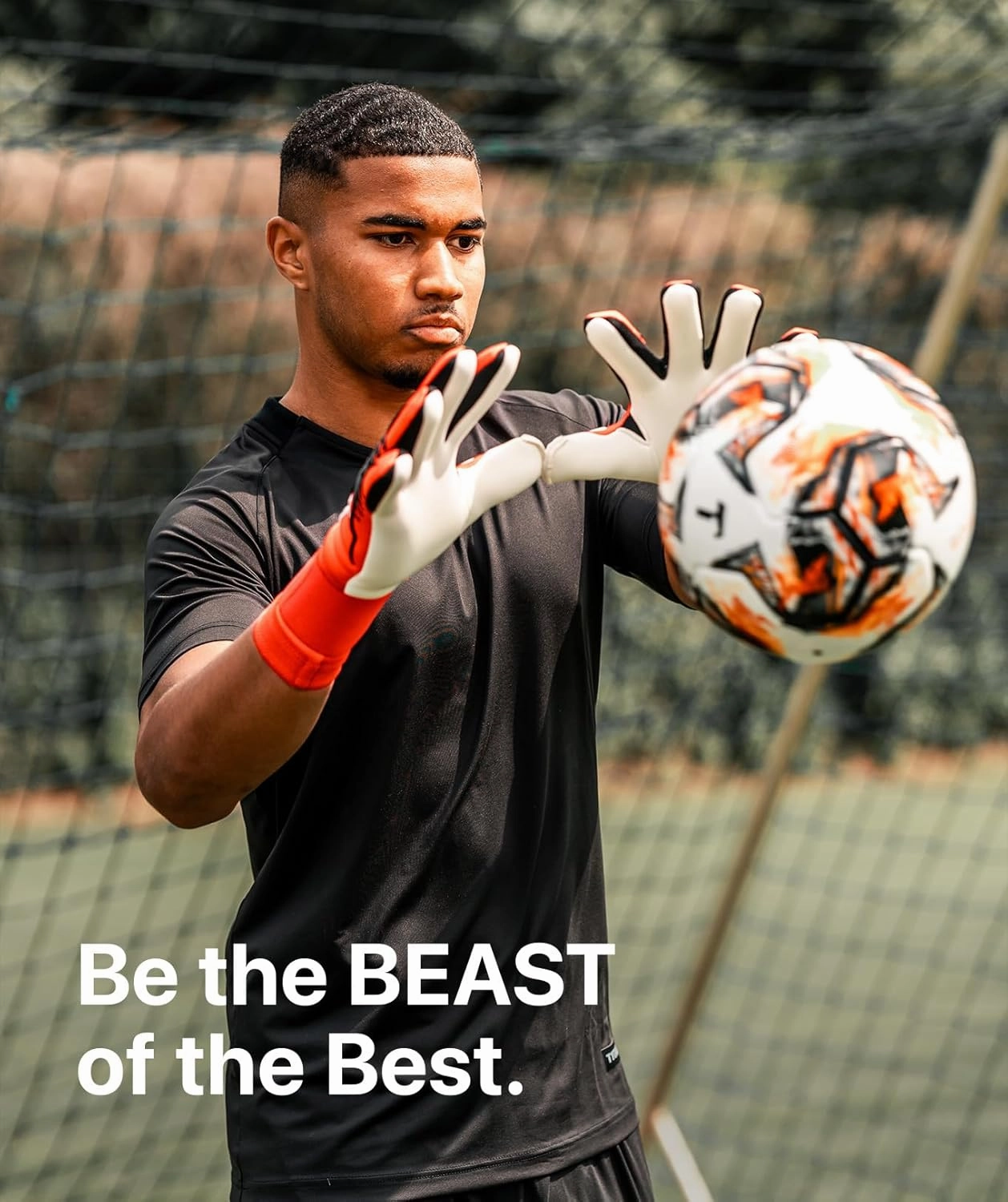 T1TAN Beast Goalkeeper Gloves - with Finger Protection - Soccer Goalie Gloves Adult - Professional Goal Keeper Gloves for Youth, Men & Women - Size 6-11