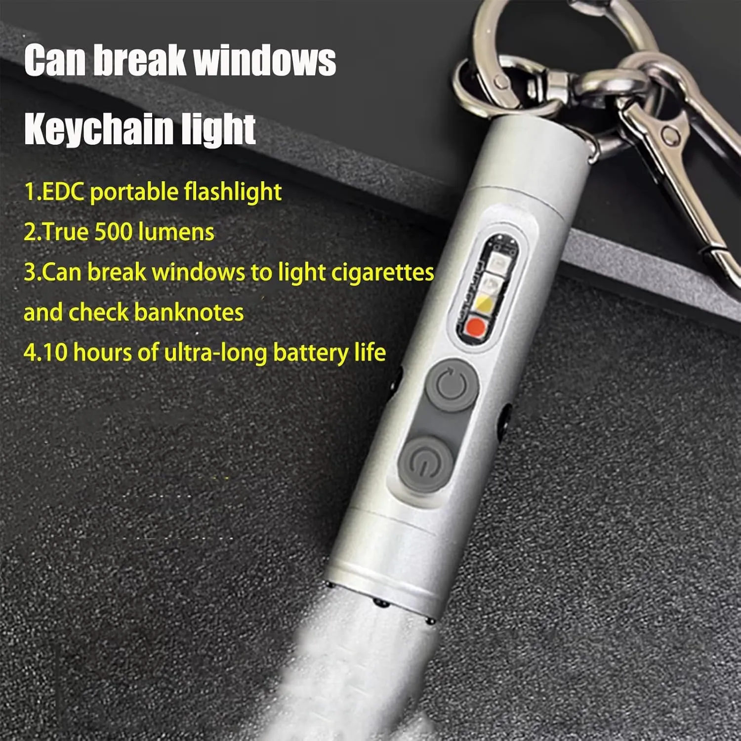 Taclite Mini – The Everyday Micro Tool, Taclite, Rechargeable Fire Starter Tool, LED Magnetic Super Bright Tactical Flashlight with Hat Clip for Camping, Hiking, Work (Silver Ignition Type)
