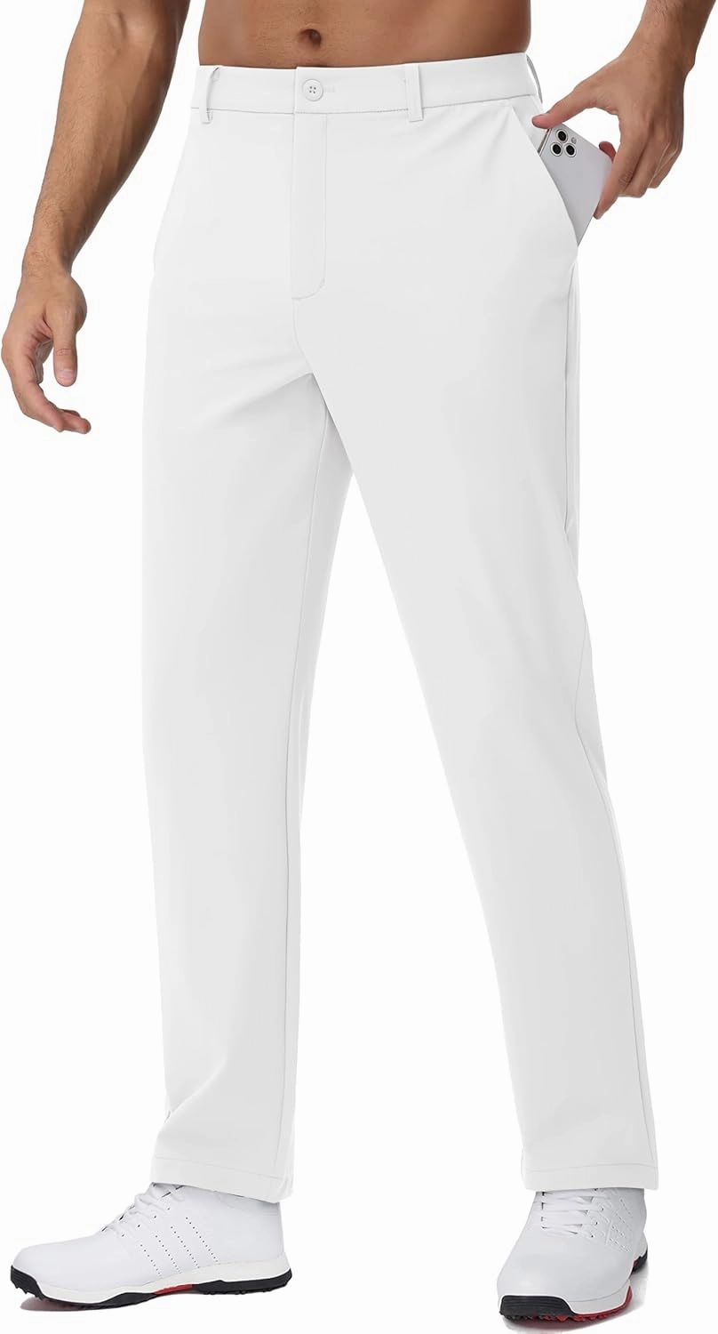 TACVASEN Golf Pants Men - 30"/32"/34" Stretch Lightweight Quick Dry Dress Pants for Men with Pockets for Work Casual