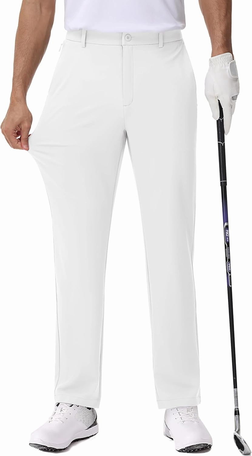 TACVASEN Golf Pants Men - 30"/32"/34" Stretch Lightweight Quick Dry Dress Pants for Men with Pockets for Work Casual