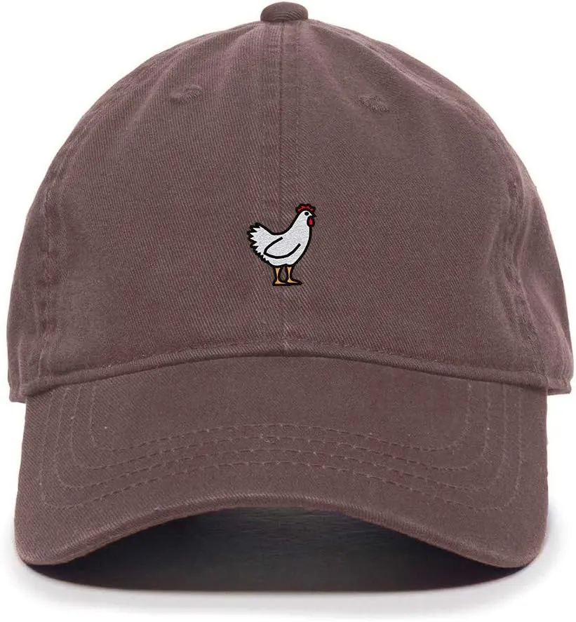 Tech Design Chicken Baseball Cap Embroidered Cotton Adjustable Dad Hat