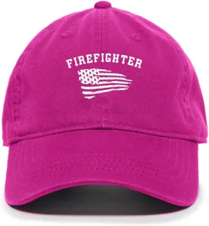 Tech Design Fire Fighter Baseball Cap Embroidered Cotton Adjustable Dad Hat