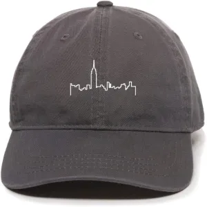 Tech Design NYC Skyline Baseball Cap Embroidered Cotton Adjustable Dad Hat