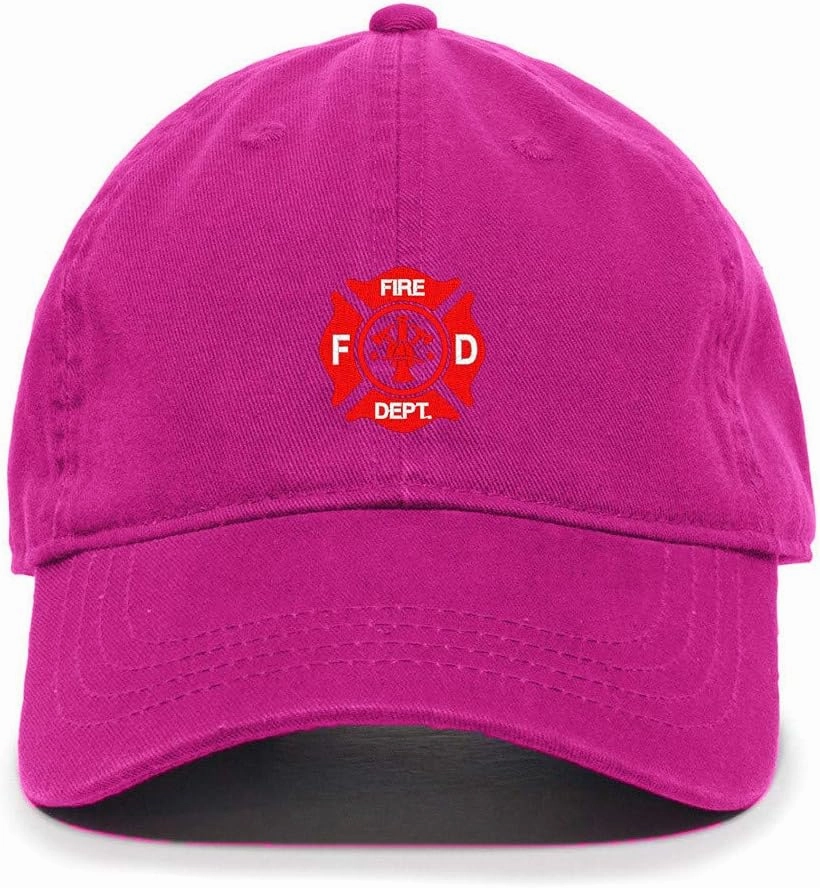 Tech Design Fire Department Baseball Cap Embroidered Cotton Adjustable Dad Hat
