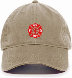 Tech Design Fire Department Baseball Cap Embroidered Cotton Adjustable Dad Hat