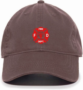 Tech Design Fire Department Baseball Cap Embroidered Cotton Adjustable Dad Hat
