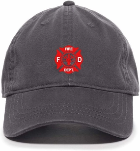 Tech Design Fire Department Baseball Cap Embroidered Cotton Adjustable Dad Hat