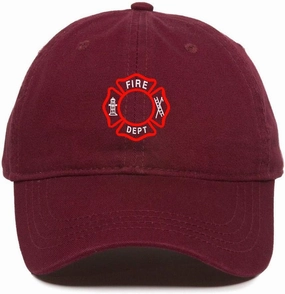 Tech Design Fire Dept Dad Baseball Cap Embroidered Cotton Adjustable Dad Hat