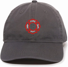 Tech Design Fire Dept Dad Baseball Cap Embroidered Cotton Adjustable Dad Hat