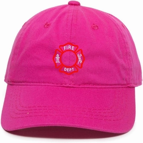 Tech Design Fire Dept Dad Baseball Cap Embroidered Cotton Adjustable Dad Hat