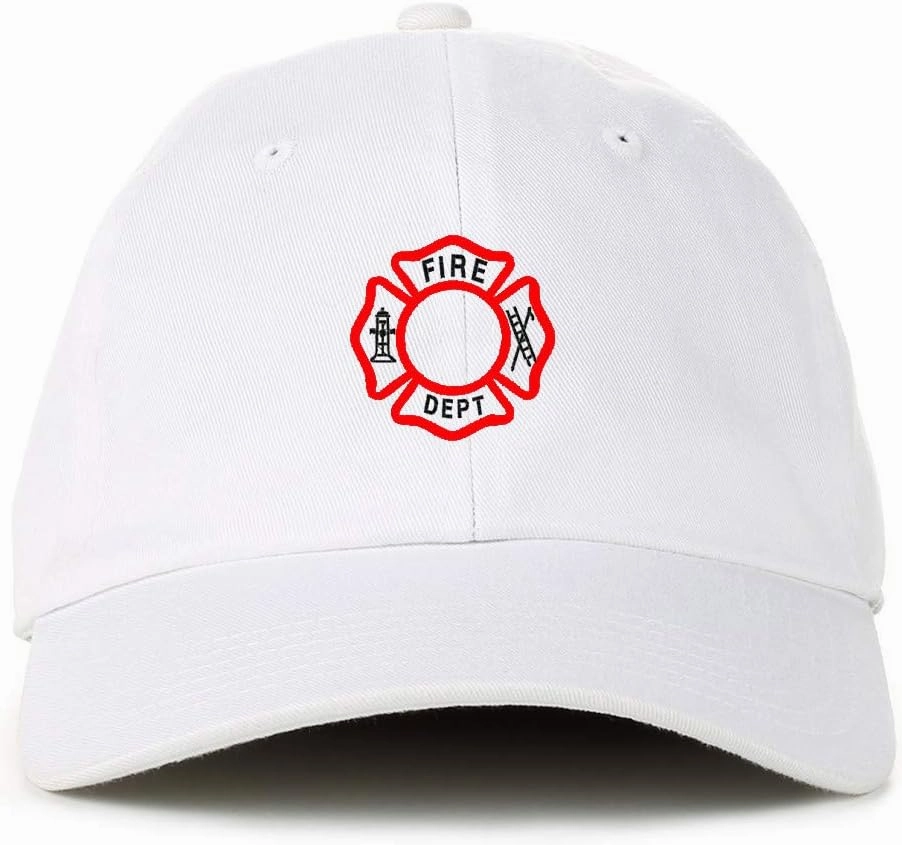 Tech Design Fire Dept Dad Baseball Cap Embroidered Cotton Adjustable Dad Hat