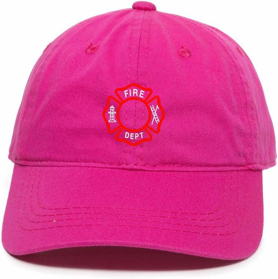 Tech Design Fire Dept Dad Baseball Cap Embroidered Cotton Adjustable Dad Hat