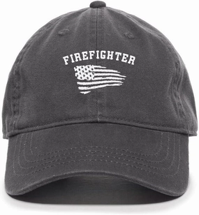 Tech Design Fire Fighter Baseball Cap Embroidered Cotton Adjustable Dad Hat