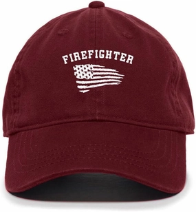 Tech Design Fire Fighter Baseball Cap Embroidered Cotton Adjustable Dad Hat