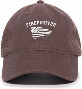 Tech Design Fire Fighter Baseball Cap Embroidered Cotton Adjustable Dad Hat