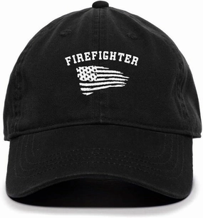 Tech Design Fire Fighter Baseball Cap Embroidered Cotton Adjustable Dad Hat