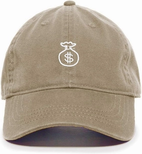 Tech Design Money Bag Baseball Cap Embroidered Cotton Adjustable Dad Hat