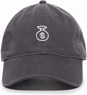 Tech Design Money Bag Baseball Cap Embroidered Cotton Adjustable Dad Hat