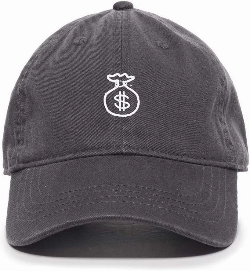 Tech Design Money Bag Baseball Cap Embroidered Cotton Adjustable Dad Hat