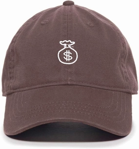 Tech Design Money Bag Baseball Cap Embroidered Cotton Adjustable Dad Hat