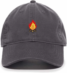 Tech Design Wood Fire Baseball Cap Embroidered Cotton Adjustable Dad Hat