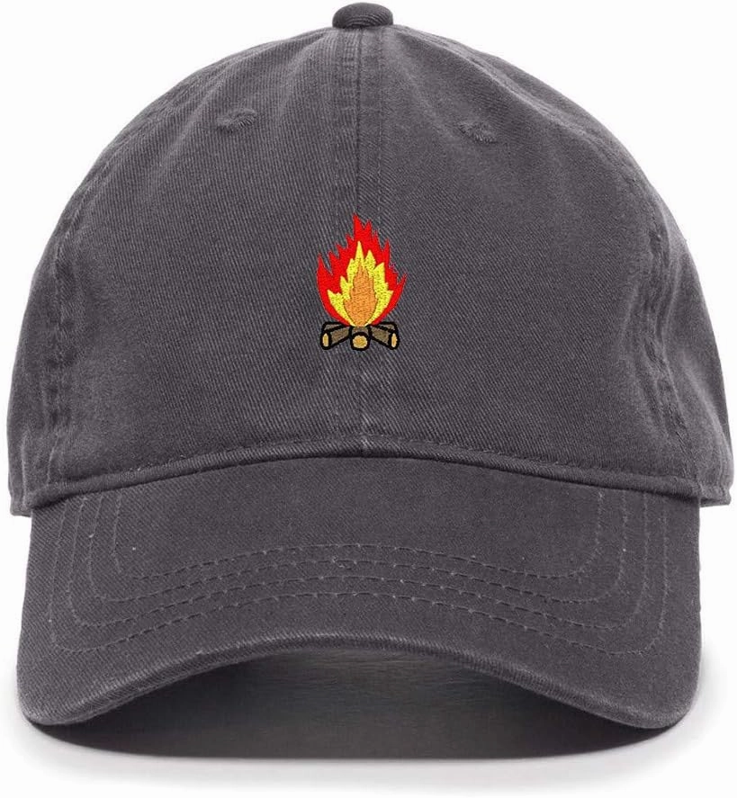 Tech Design Wood Fire Baseball Cap Embroidered Cotton Adjustable Dad Hat