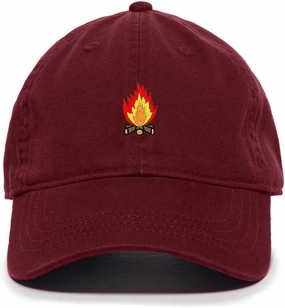 Tech Design Wood Fire Baseball Cap Embroidered Cotton Adjustable Dad Hat