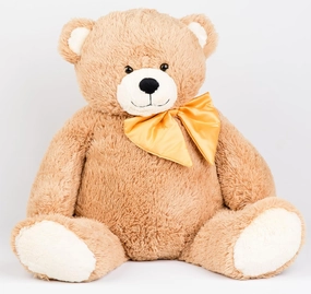 Teddy Bear Big Stuffed Animals – 31.5 Inch Giant Teddy Bear Plush Toy for Kids, Girlfriend Gifts, Huge Teddy Bear for Girls – Cute Tan Color with Gold Bowtie
