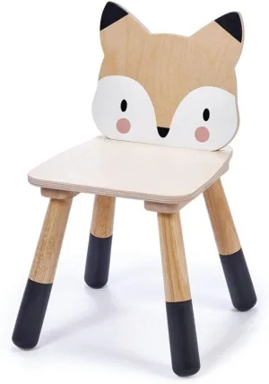 Tender Leaf Toys - Forest Table and Chairs Collections - Adorable Kids Size Art Play Game Table and Chairs - Made with Premium Materials and Craftsmanship for Children 3  (Forest Fox Chair)