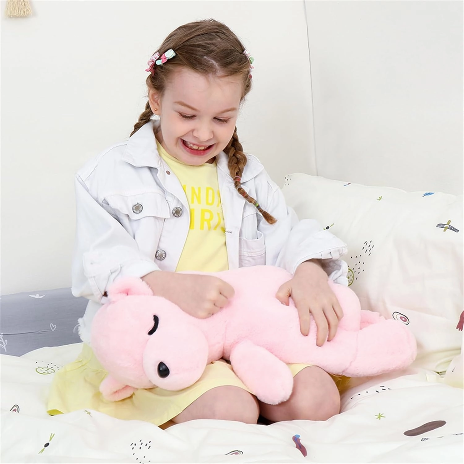 Tezituor Koala Bear Stuffed Animal,20 Inch Pink Koala Plush Toy Hugging Pillow Stuffed Bear Plushies Birthday Gifts for Girls Boys