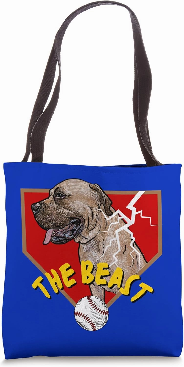 The Beast Funny Baseball Dogs of Summer Cool Novelty Humor Tote Bag