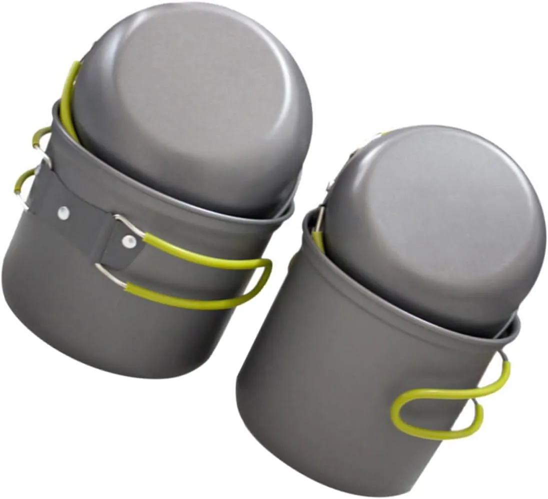Thermal Insulation Camping Pot Portable Outdoor Cookware Set Hiking Cookware 2-3 Person Cooking Set