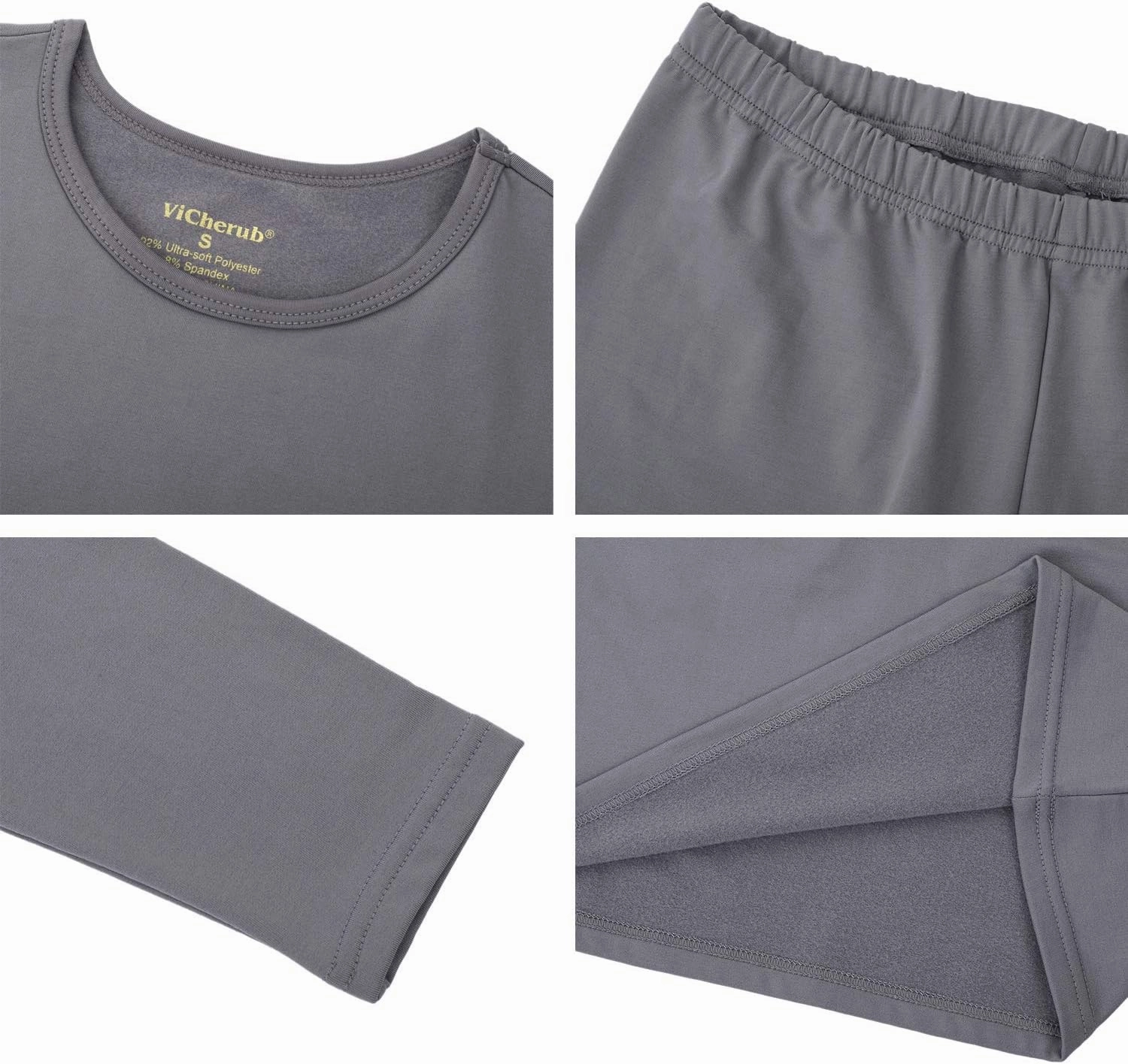 Thermal Underwear Set for Women Long Johns Fleece Lined Base Layer Soft Top Bottom