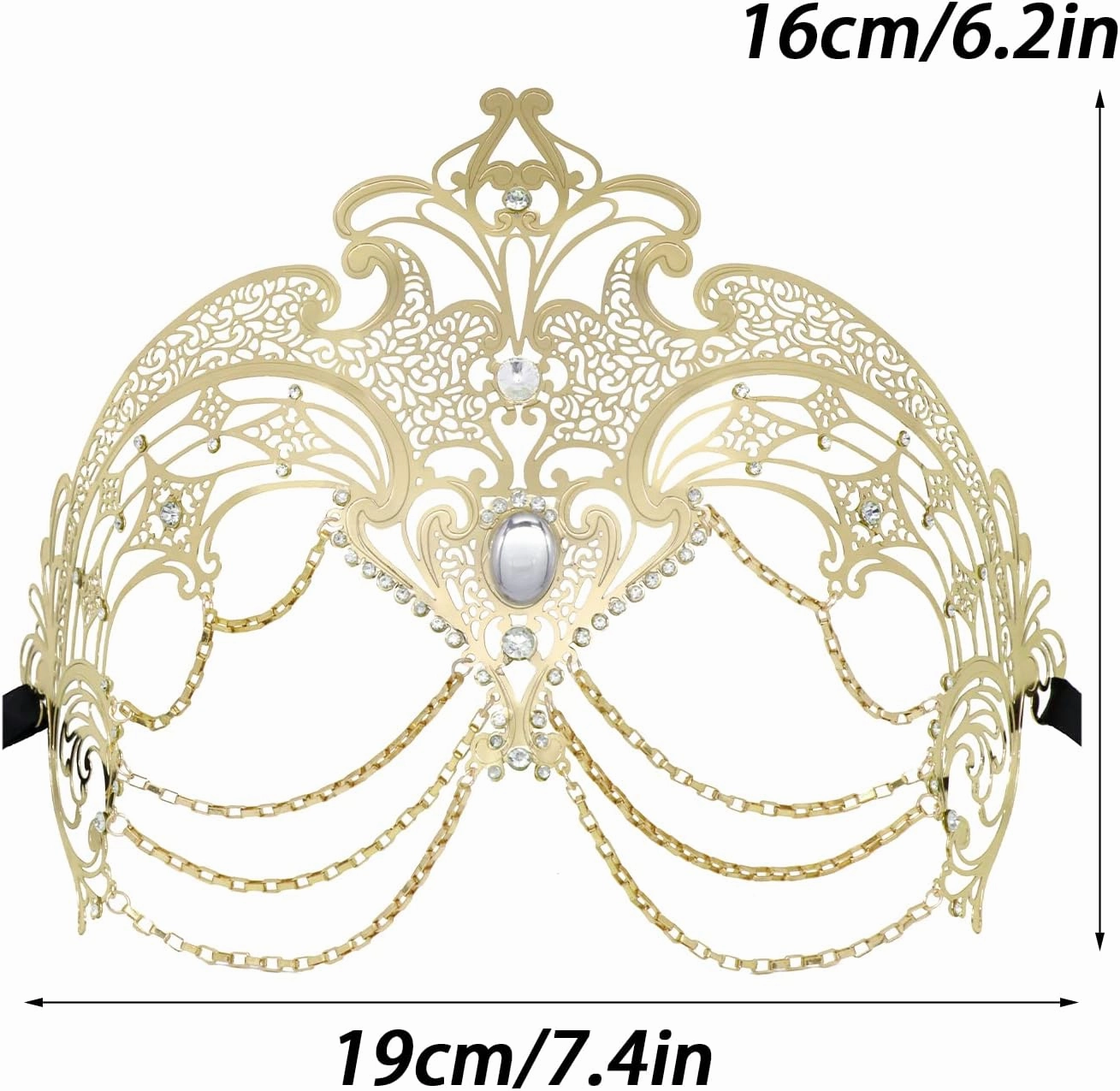 Thmyo Women's Masquerade Laser Cut Metal Venetian Pretty Halloween Costume Mask