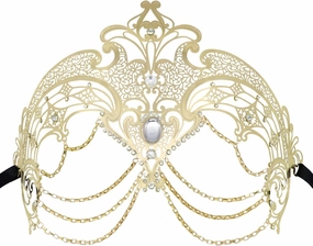 Thmyo Women's Masquerade Laser Cut Metal Venetian Pretty Halloween Costume Mask