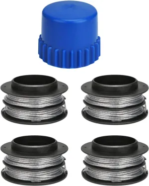 THTEN KST 130X Trimmer Spool line with 2906603 1314780 940140 Bump Knob 17ft 0.080" Compatible with Kobalt 40-Volt String Trimmer,KST 130X-06, Item Number 796787,831145 5 Pack
