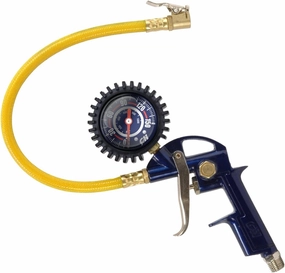 Tire Inflator, 3-in-1 Inflation Gun, with Gun, Locking Chuck and 2-inch Gauge, ¼” NPT and Flexible Hose (Campbell Hausfeld MP600000AV), 3-in-1 Tire Inflator w/Gauge