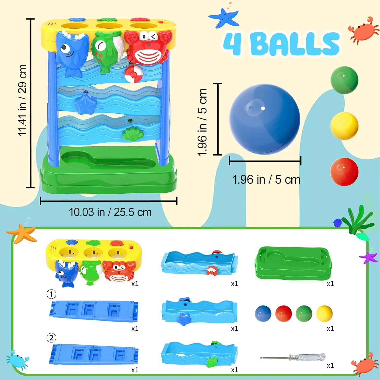 Toddler Toys Interactive Musical Baby Toys, Light & Sound Montessori Toys for 1 2 3 Years Old, Learning Toys for Toddlers 1-3, Birthday Gifts for Baby Boys Girls Ages 1 2 3 4 5 Years