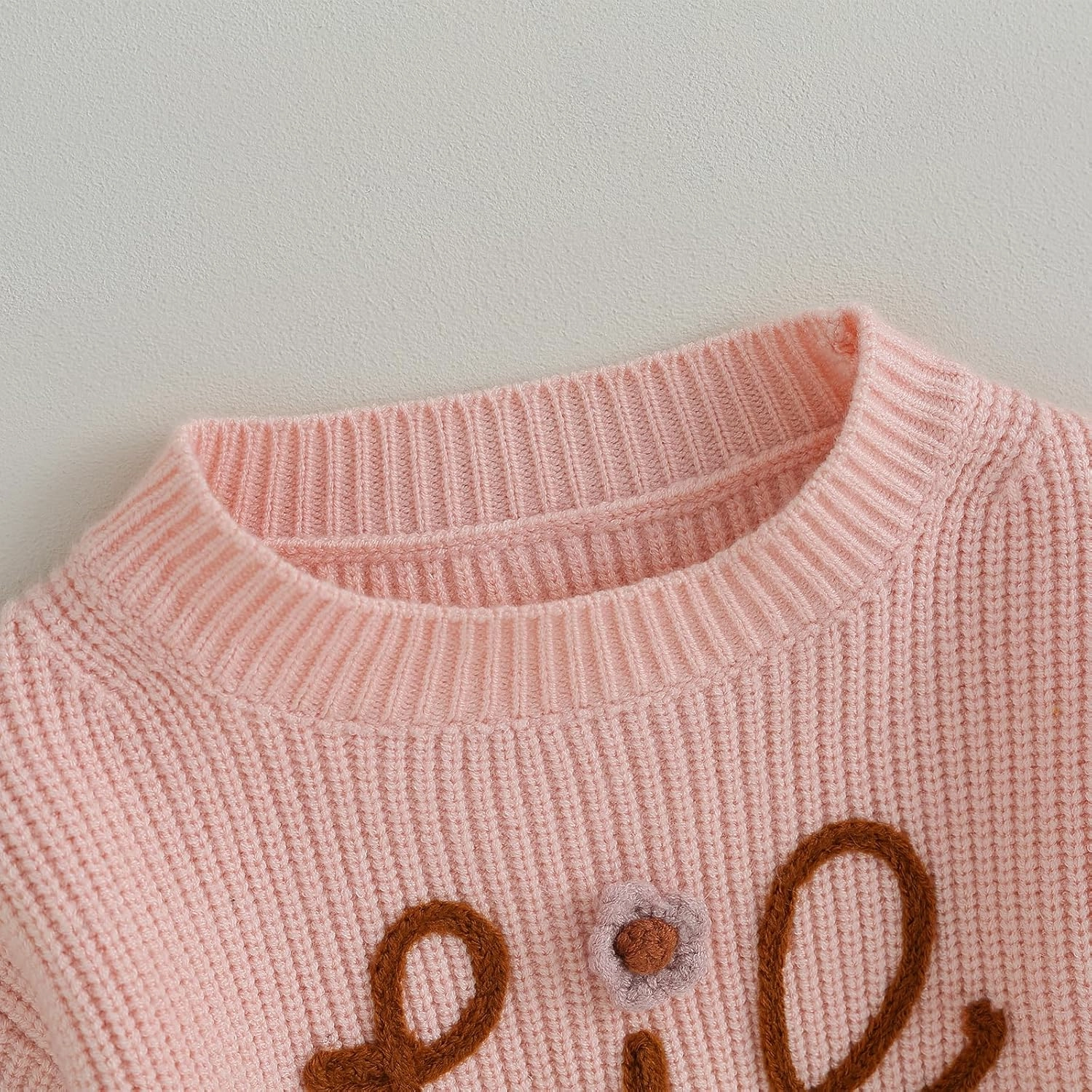 Toddler Baby Girls Sister Matching Set Knitted Sweater Embroidery Toddler Sweatshirt Romper Fall Winter Clothes