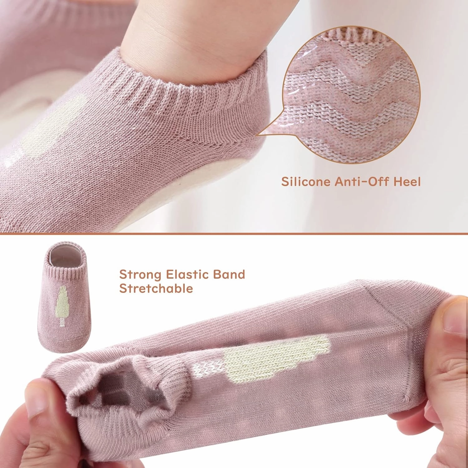 Toddler Baby Non Slip Socks Spring Summer-5 Pairs.Anti Slip Cozy Kids Socks With Non Skid Grips for Boy/Girl Infants