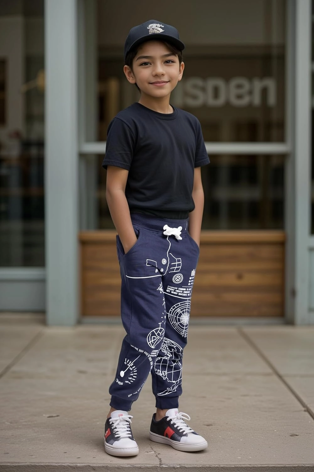 Toddler Boys Animal 3D Knee Knit French Terry Jogger/Pants - Pure Cotton