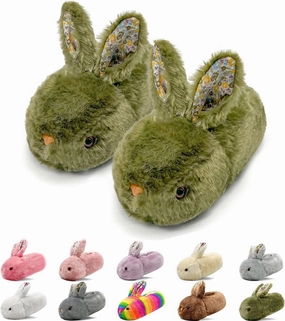 Toddler Bunny Slippers - Cute Kids Soft Plush Warm Winter Non-Slip House Slippers Indoor Shoes